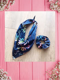 Batik Tie Dye-Baby bandana and Mama Scrunchie/Headband