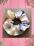 YELLO FLORAL-Baby bandana and Mama Scrunchie & Headband