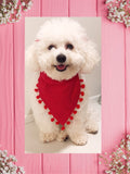 Playful Pups & Small dots-Baby bandana and Mama bow headband