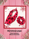 Christmas Pups-Baby-Baby bandana and Mama Scrunchie