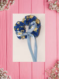 Blue Floral- Baby bandana and Mama Scrunchie