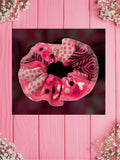 Pink Hearts - Baby bandana and Mama Scrunchie