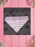 Purple PAWka Dots-Baby bandana and Mama Scrunchie