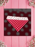 Red PAWka Dots-Baby bandana and Mama Scrunchie