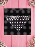 Black PAWka Dots-Baby bandana and Mama Scrunchie