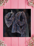 Paisley Ocean Blue-Baby Bandana and Mama Scarf