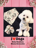 ILoveDogs-Baby Bandana & Mama Scrunchie