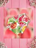 Watermelon/Pineapple/Lemon-Baby bandana and Mama Scrunchie