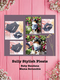 Sully Stylish Pleats- Baby bandana and Mama Scrunchie