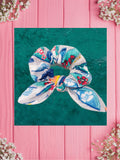 Surfing--Baby bandana and Mama Bow Scrunchie