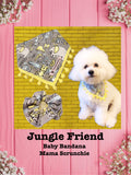 Jungle Friend -Baby bandana and Mama Scrunchie