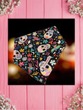 Floral skulls- Baby Bandana and Mama Scrunchie